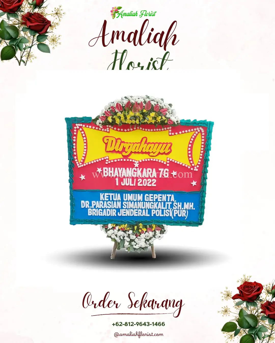 Papan Bunga HUT Ulang Tahun Sumba Barat